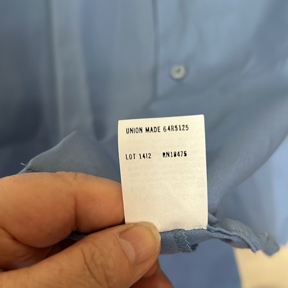 3/$40 NWOT Flying Cross Uniform Shirt Blu Poplin Fire EMT Military Airline Retro - Picture 10 of 10